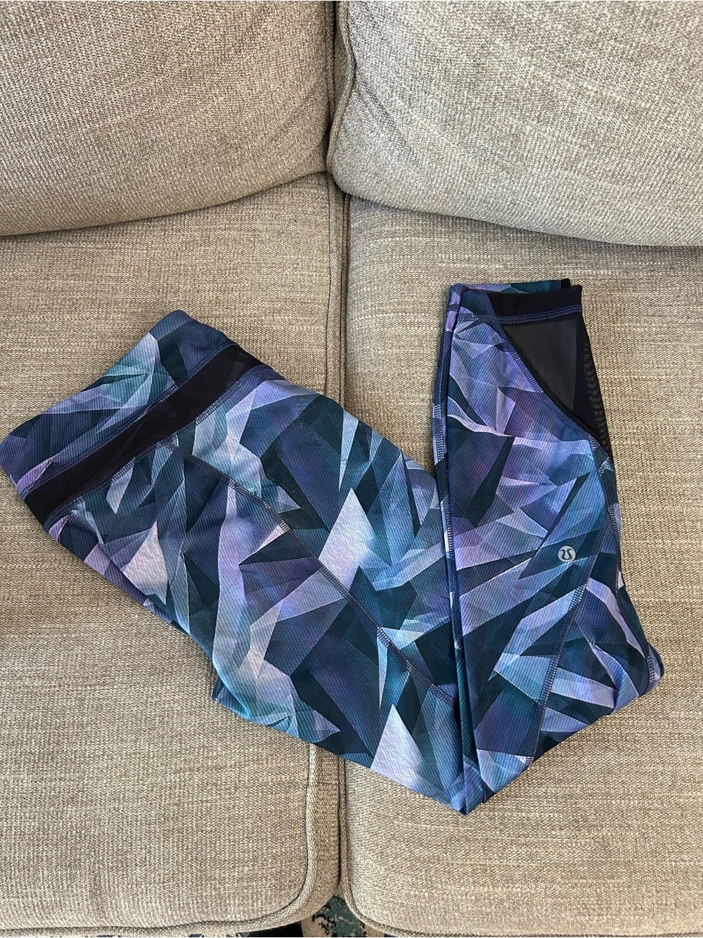 lululemon athletica Kids' Blue-Purple Geometric Performance Leggings